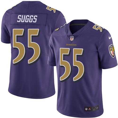 Nike Men & Women & Youth Ravens 55 Terrell Suggs Purple Color Rush Limited Jersey,We sell and wholesale Nike Men & Women & Youth Ravens 55 Terrell Suggs Purple Color Rush Limited Jersey on line form chian!